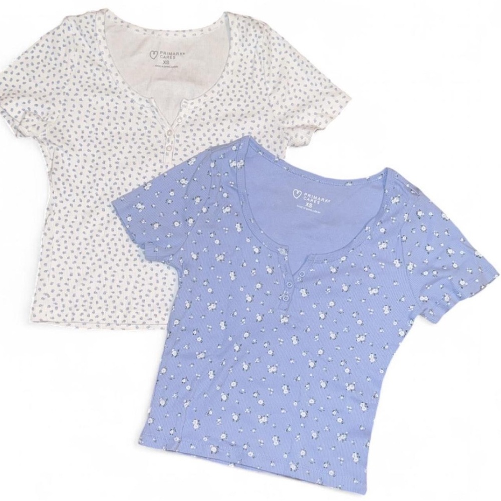Floral Print Short Sleeve Tops Cropped Womens Size XS